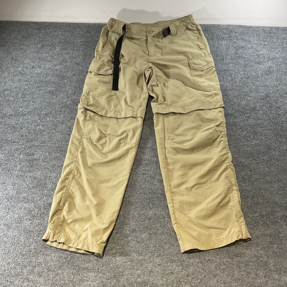 Eddie Bauer Mens Tan Convertible Zip Off Cargo Hiking Pants Size L x 32 Ripstop